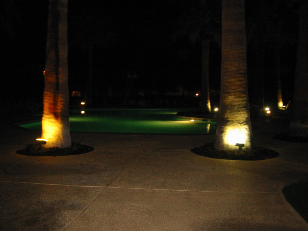 Pool at night - Palm Springs